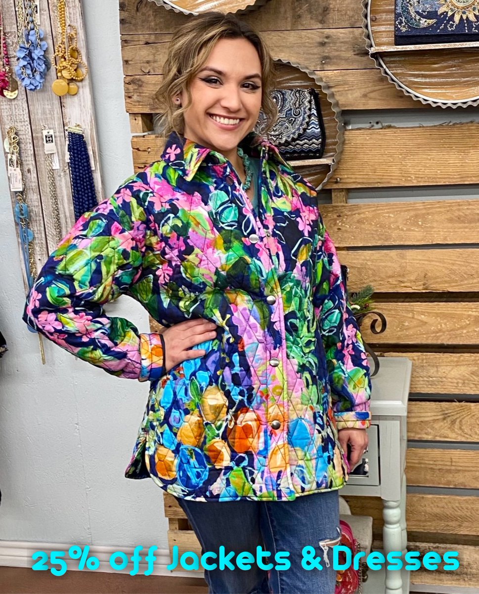 HipChicTX's tweet image. 25% Off All in Stock Jackets &amp;amp; Dresses. Now -  April 12, 2023.
#SAVE  #SpringDresses #SpringJackets #JohnnyWas #JWLA #ClaireDesjardins #IvyJane #UncleFrank #SisterMary #Caite #FDJ #AllSizes #HipChicBoutiqueFtWorth Shop Now at ww.hipchicboutique.com