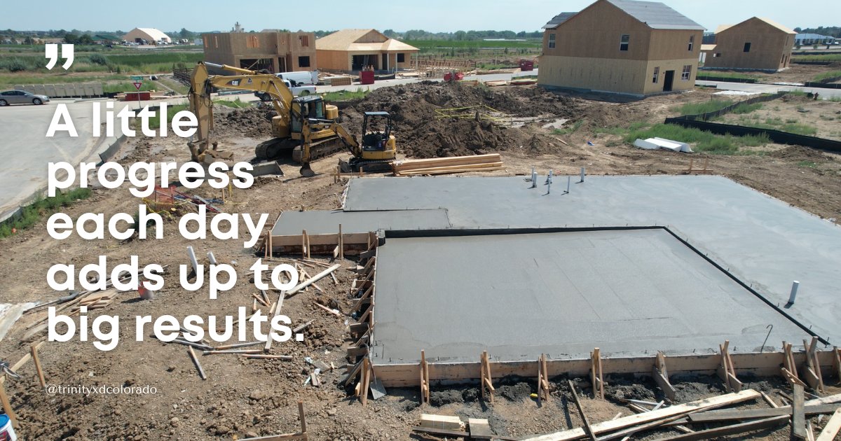 trinityxdco's tweet photo. Here's to a week of making progress, one little step at a time.
#trinityxd #mondaymotivation #coloradoconstruction https://t.co/2WYt7iEDRl