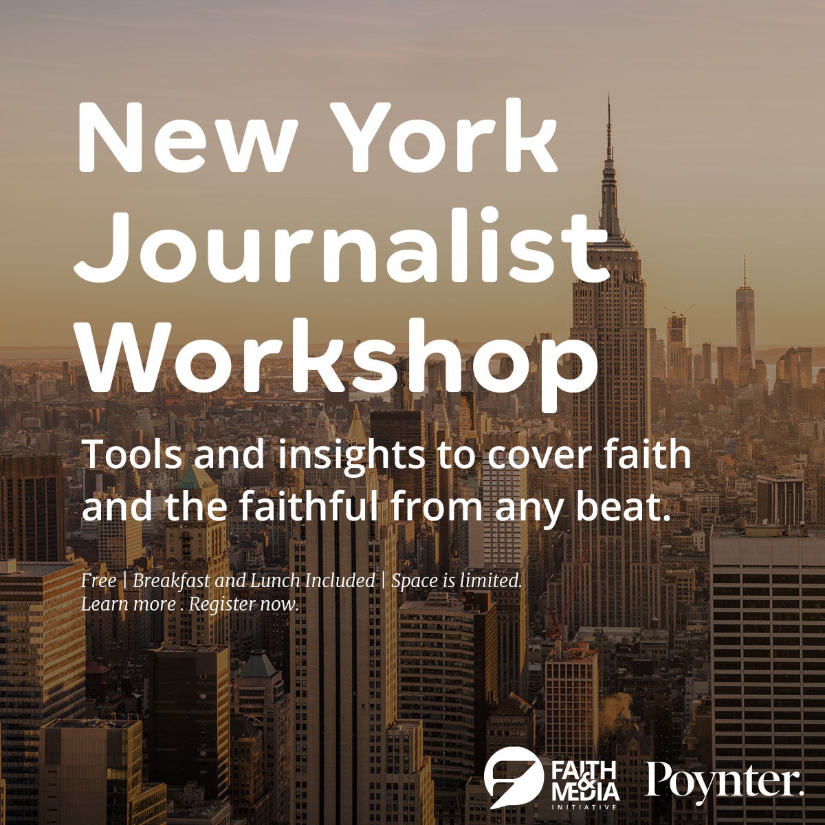 Inviting all #NewYork writers, editors, photographers, videographers, and producers wanting a deeper understanding of #faith and the faithful to enhance and contextualize their #reporting. Register for our in-person program on May 12, 2023 at the link 👇

bit.ly/3K1Uysm