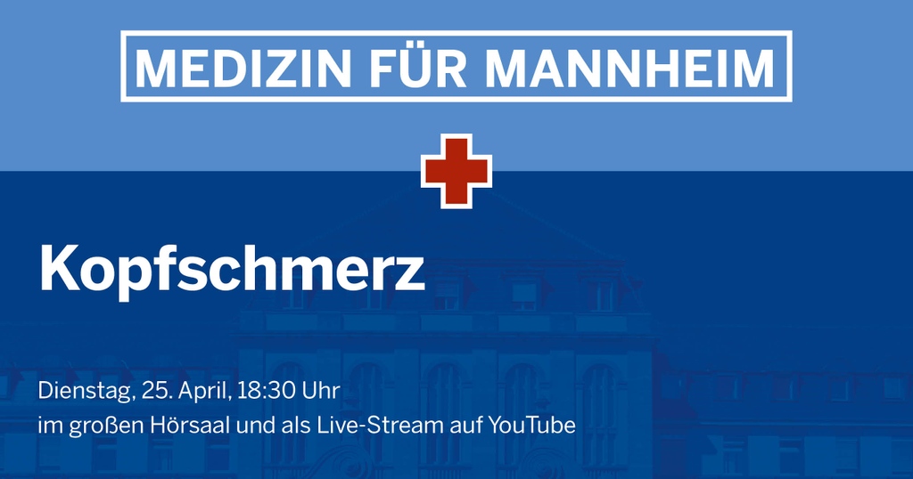 Die nächste Veranstaltung unserer Vortragsreihe #Medizin für #Mannheim, am Dienstag, 25. April, 18:30 Uhr, widmet sich der Volkskrankheit  #Kopfschmerz.💆 Alle Infos zum Programm und zur kostenlosen Teilnahme unter medizin-fuer-mannheim.de