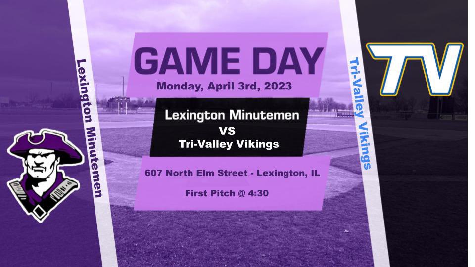 MinutemenBSB's tweet photo. ๐จConference Opener!๐จ
๐ V @ Home, JV @ Tri-Valley
๐ Tri-Valley
โฐ 4:30 First Pitch
๐ป GameChanger: Lexington Varsity/ Junior Varsity Minutemen
๐ค 62 Degrees
๐งข Purple Hat, Purple Jersey, White Pants
#LexGoPurp #Family https://t.co/Ym5IwmDTKU