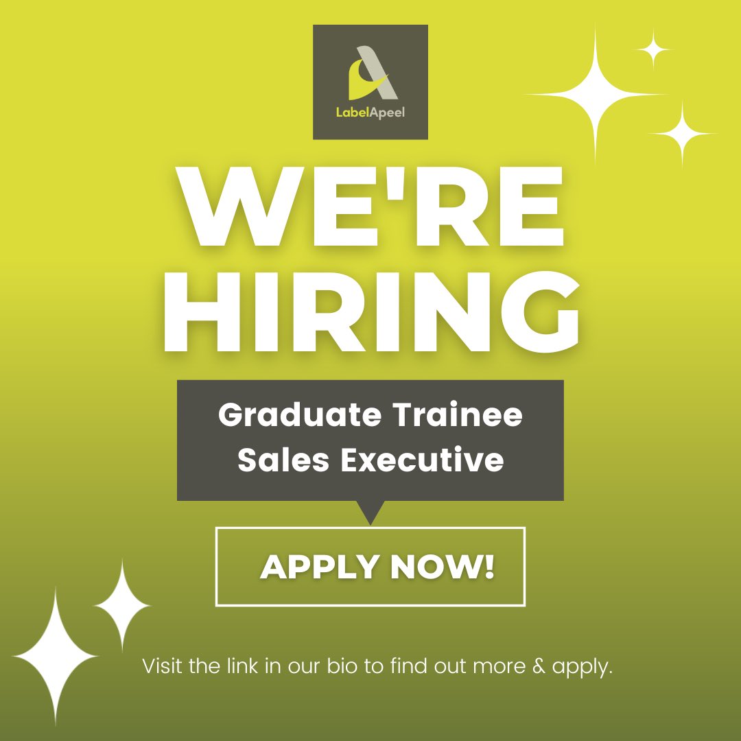 GRADUATE TRAINEE SALES EXECUTIVE!
To find out more and to apply for our graduate trainee sales executive position, click on the link in our bio💚💫🎓 #recruiting #recruitment #leicesterjobs #leicester #wearehiring #graduates #sales #executive #labelprinter #labelling #labels