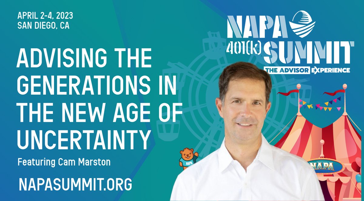 The next generation of #financialservices clients has arrived. They will not tolerate being treated the same way their parents were treated. Learn what they want in Cam Marston's upcoming presentation.
#NAPA401kSummit #theadvisorexperience