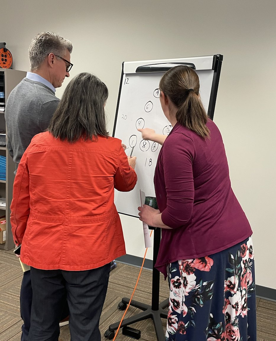 lancour28's tweet photo. Today, April 3, for #MathStatMonth all content area coaches engaged in #thinkingclassrooms task/structure today &amp; I shared our draft Math Core Values. https://t.co/R5KMioAGiF
 
@pgliljedahl  @j_csd 
#CSDmath #demathchat  #noticewonder  #howmany   #iamamathperson #mathematize https://t.co/PU7ybBrEJH