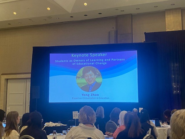 BCPVPA's tweet photo. Our @bcpvpapresident & #MemberSupportServices Director Magdalena Kassis are excited to be at the @OPCouncil Summit on #PublicEducation in Canada, and to hear from the engaging & influential @YongZhaoEd on transforming and challenging education. More to come! https://t.co/NQ5TrgCf3I