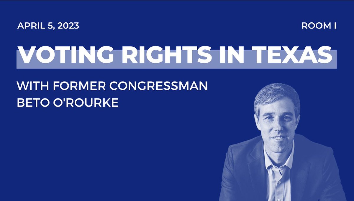 Join us on Wednesday to discuss the current state of voting rights in Texas with  Beto O’Rourke!
