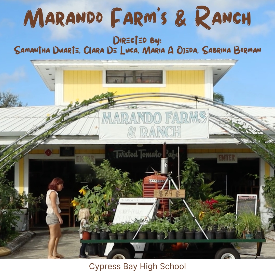 shortcutstv's tweet image. New Submission to #ShortCuts!

“Marando Farms &amp;amp; Ranch" #ShortDoc from @cypressbaycbtv 
Created by: Samantha Duarte, Clara De Luca, Maria Ojeda and Sabrina Borman

Watch/submit SFla student media projects here: becon.tv/shortcuts