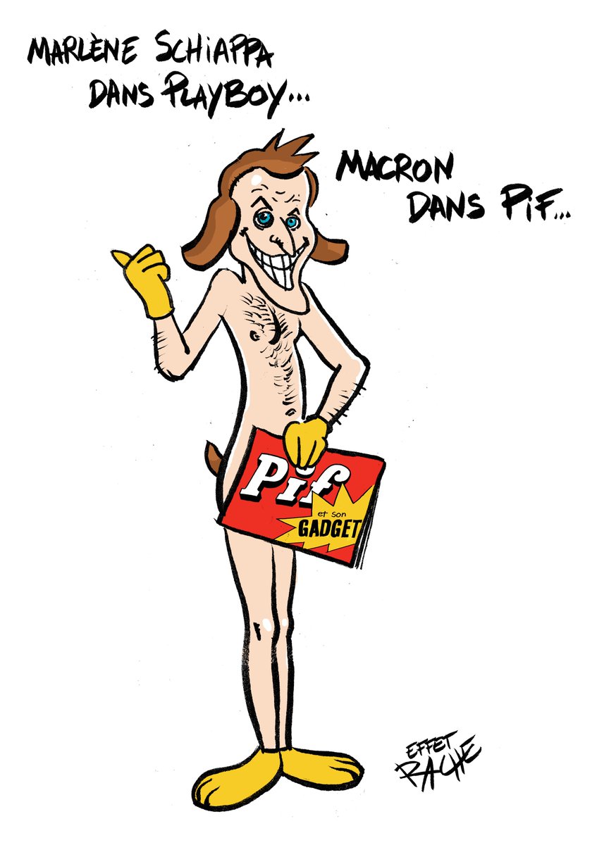EffetRache's tweet photo. Un playboy dans le pif...

#EmmanuelMacron #PLAYBOY #PifGadget #dessindujour #dessin #illustrations https://t.co/CmoHiuwwu2