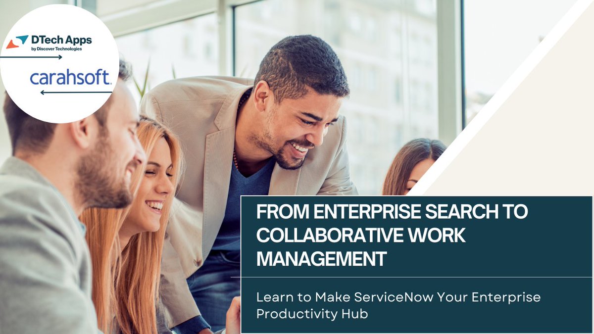 DTech_Apps's tweet photo. Check us out on #YouTube 🎥 See our latest #webinar recording co-hosted with @Carahsoft! Learn how your organization can make @ServiceNow an enterprise-wide #productivity hub for #search and #collaborative #workmanagement!

https://t.co/wRlPP3yDcP

#ServiceNow #ServiceNowpartner https://t.co/yTKBJ7eYh0