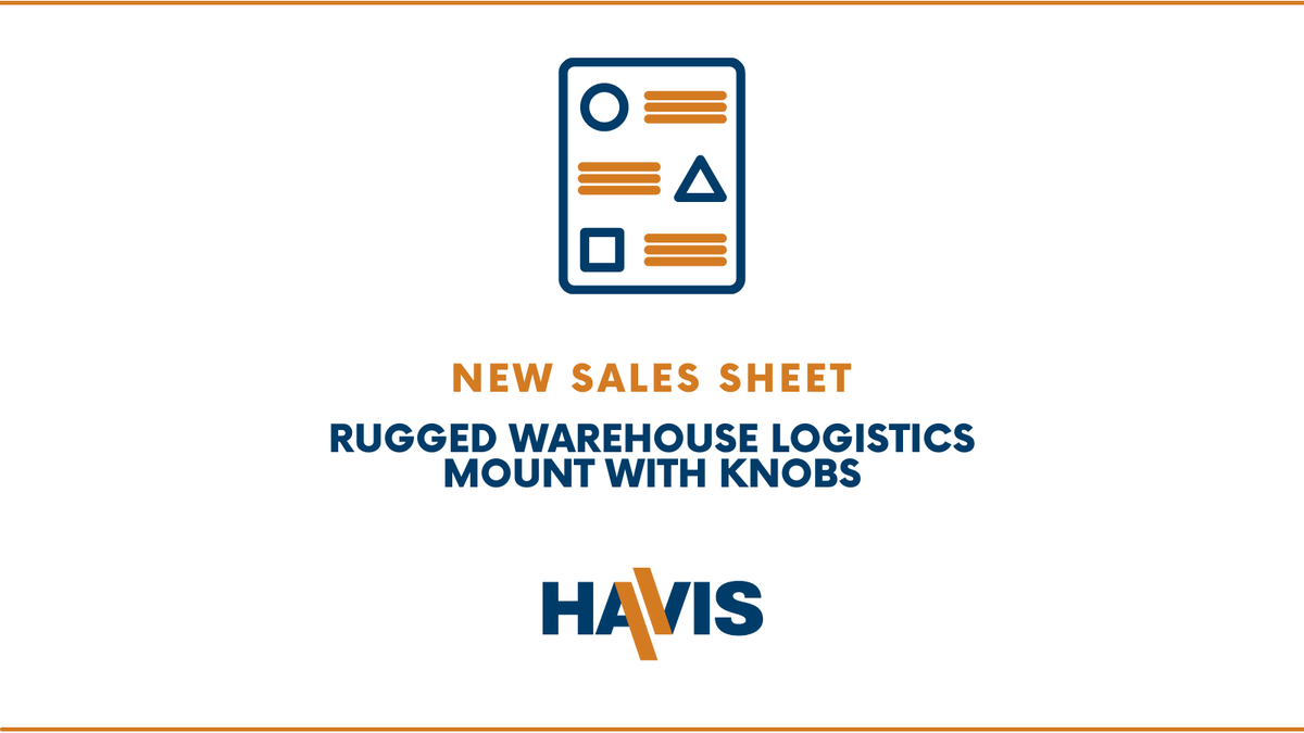 Learn more about Havis's Rugged Warehouse Logistics Mount with Knobs, MD-501-K, with our recently completed sales sheet.  

Learn more: d14k1p5f03m83q.cloudfront.net/489536246/c618…

#HavisEquipped #HavisRugged #MadeinUSA #materialhandling #materialhandlingequipment #materialhandlingsolutions