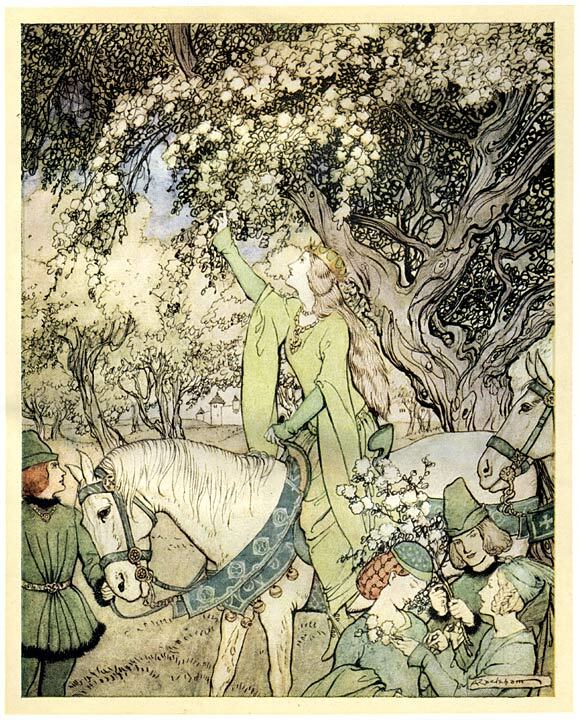 Queen Guinevere #arthurrackham #artnouveau wikiart.org/en/arthur-rack…