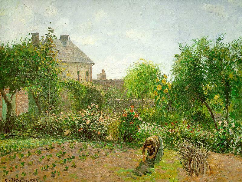 The Artist's Garden at Eragny, 1898 #danishart #pissarro wikiart.org/en/camille-pis…