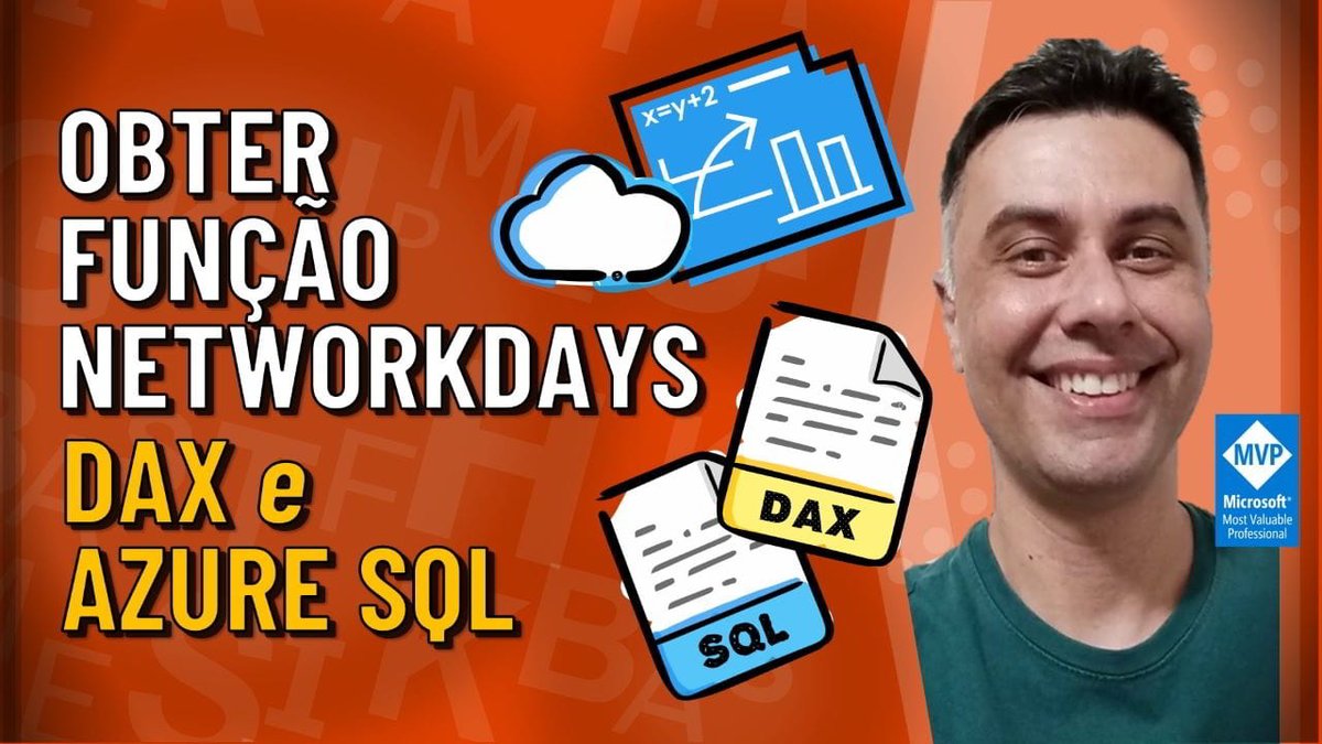 fabioms_br's tweet image. Calcular dias úteis entre datas com a função DAX NETWORKDAYS, e criar função no Azure SQL para retornar o mesmo resultado

✅ Acesse o vídeo no link abaixo:
fabioms.com.br/?url=azure-sql…

#microsoft #dataplataform #azure #sql #dax #DicaDoFabinho