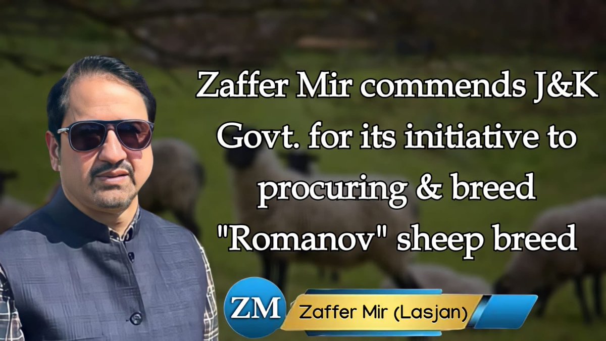 Zaffermir's tweet image. The Govt's initiative to procure &amp;amp; breed #Romanov sheep is a promising step to improve mutton production &amp;amp; revive stagnant leather industry of J&amp;amp;K. 

Thanks to @manojsinha_ ji for this program that will have a positive impact on the region's economy &amp;amp; employment generation.