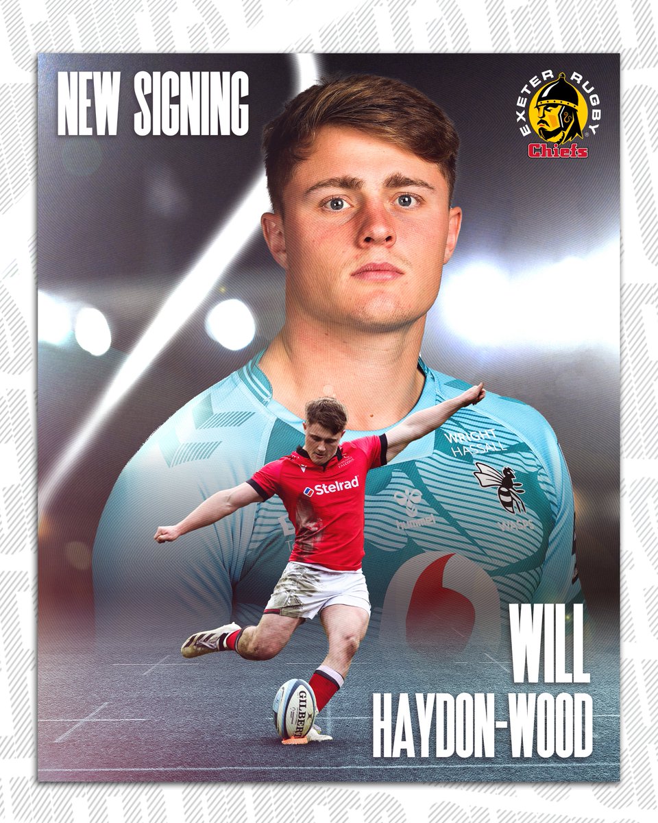 📣 - 𝙒𝙀𝙇𝘾𝙊𝙈𝙀 𝙒𝙄𝙇𝙇  

Exeter Chiefs are delighted to confirm the signing of fly-half Will Haydon-Wood for next season!  🙌🏼

exeterchiefs.co.uk/news/chiefs-ag…

#JoinTheJourney #NewSigning