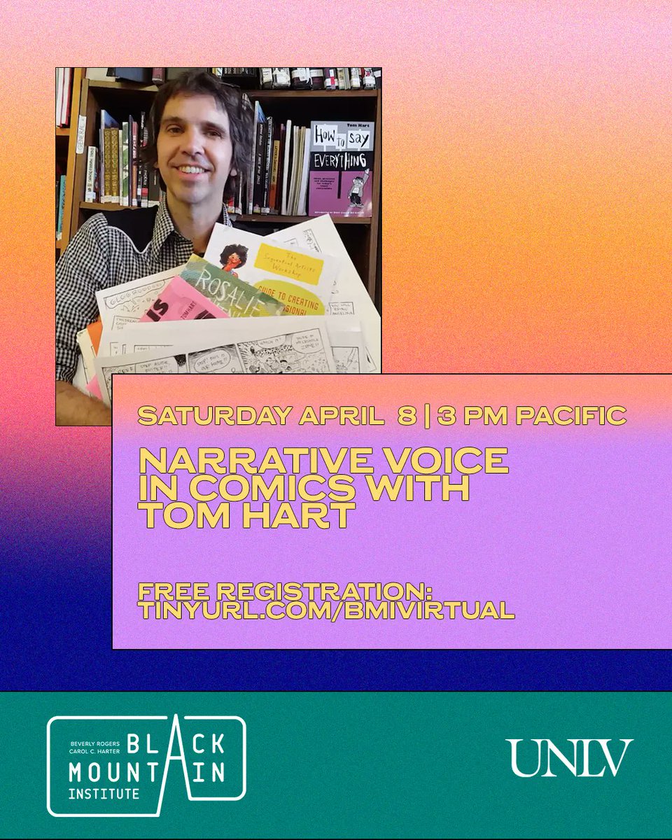 comicsworkshop's tweet photo. SAW and BMI team up again for another great virtual event. #1 NY TIMES Bestselling Cartoonist and Instructor, Tom Hart @hutchowen will teach us his approach on Narrative Voice in Comics! Register here: https://t.co/PyCXIYRkSI
#comics #comix #comicart #comicsart #narrativevoice https://t.co/9DoOB1jZf5