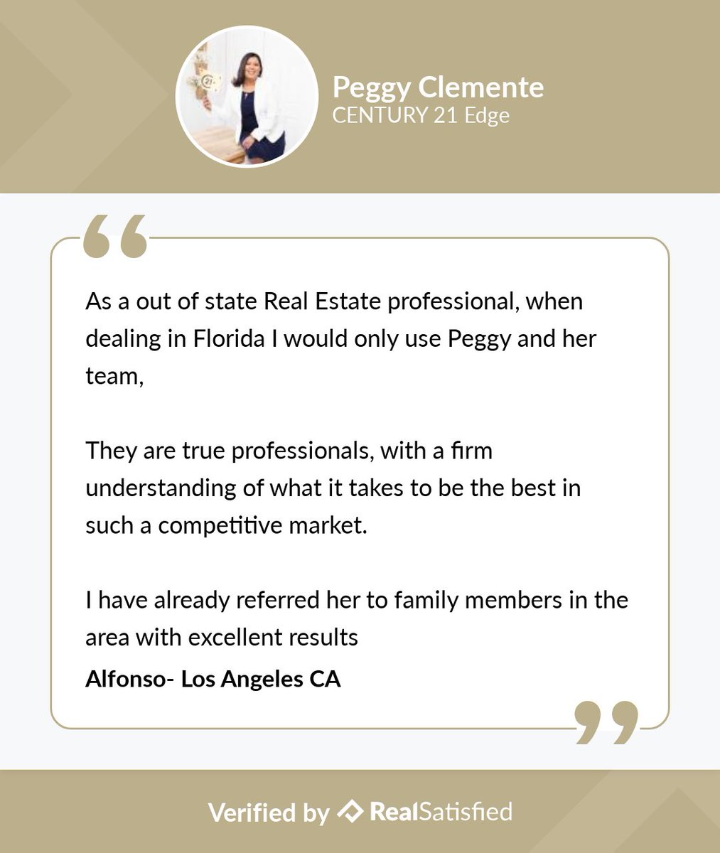 PeggyClemente's tweet photo. I’m not sure I could be more thrilled by a testimonial. https://t.co/dXJ21JqShp via @realsatisfied https://t.co/Q4wQXoM1Bc