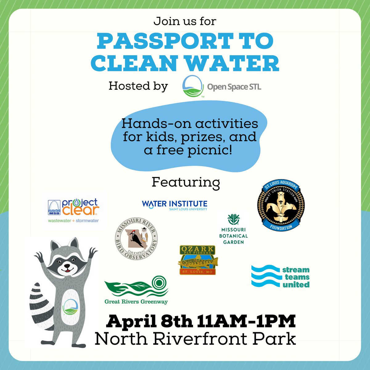 OpenSpaceSTL's tweet image. Meet our 2023 Confluence Trash Bash Passport to Clean Water vendors! Each booth will have a different interactive and educational activity for kids to learn about water conservation. 💧📘
#openspacestl #forkids #forfamilies #passport #stlouis #volunteer