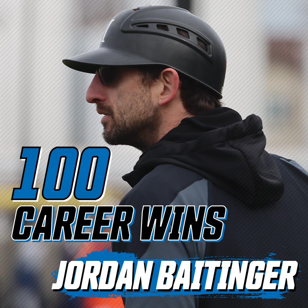 Marian University Sabres (@musabres) on Twitter photo Congratulations to Jordan Baitinger who became just the third <a href="/Marian_Baseball/">Marian Baseball</a> head coach to reach 100 career wins over the weekend! #FightBlueFight Congratulations to Jordan Baitinger who became just the third <a href="/Marian_Baseball/">Marian Baseball</a> head coach to reach 100 career wins over the weekend! #FightBlueFight