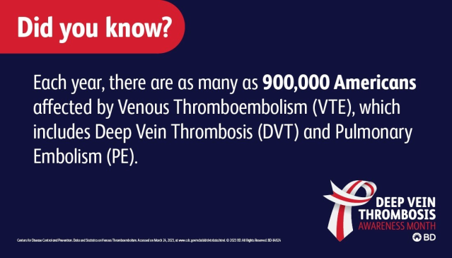 KaylaPatak's tweet photo. March is Deep Vein Thrombosis (DVT) Awareness Month! #BDemployee https://t.co/BU41eEKxdz https://t.co/tkQ7RwotqH