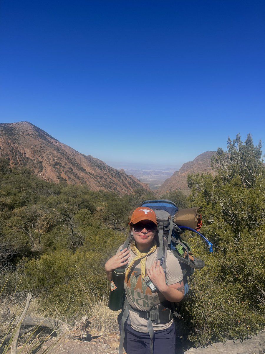sarahdbrager's tweet photo. a couple of cool life milestones…ran my first race &amp; backpacked up Emory Peak in Big Bend! https://t.co/lzgMlJYhkQ