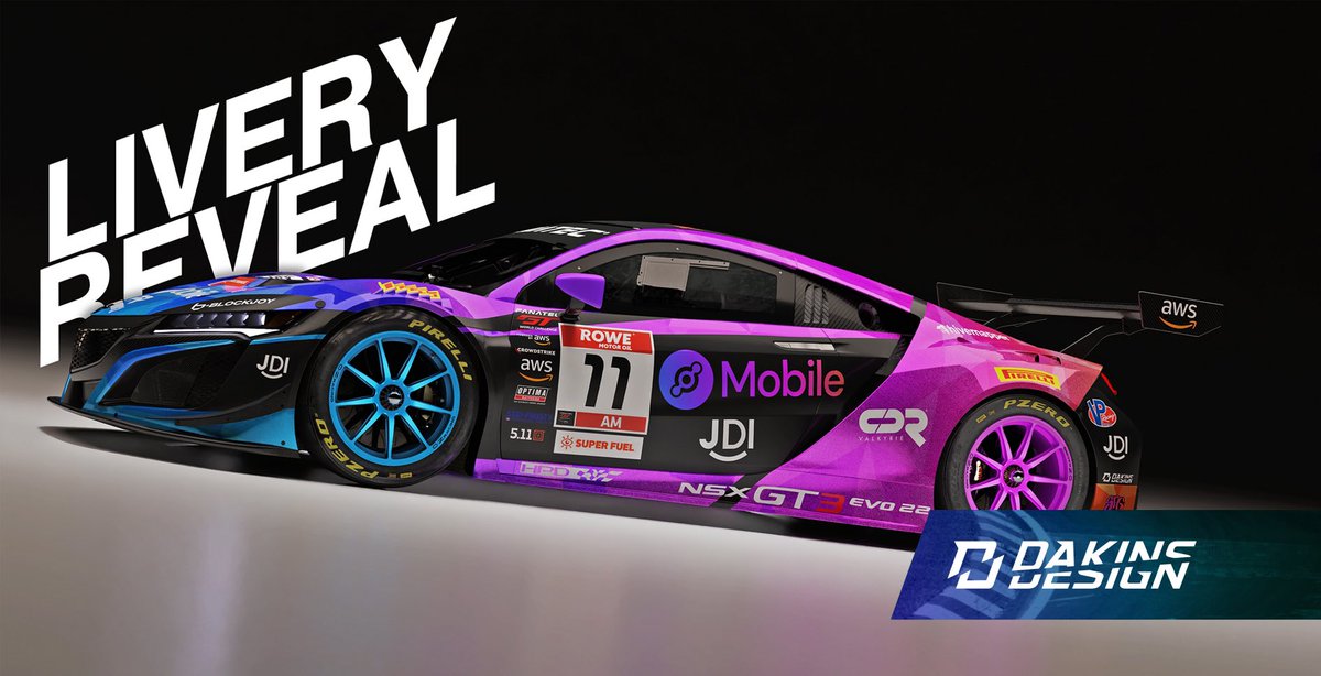 dakinsdesign's tweet image. 🚨LIVERY REVEAL🚨
 Very excited to unveil my latest #liverydesign for @cdrvalkyrie , who are entering the @gtworldcham later this season in their @HondaRacing_HPD @Acura NSX G3 EVO 22.