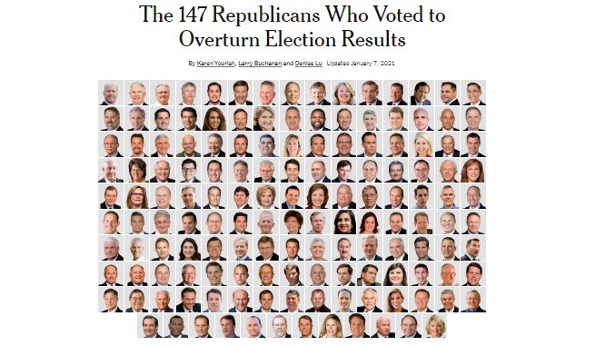 martyandchris's tweet photo. @SenTedCruz ... &amp; Texas wants a Senator who didn't try to overturn an election, but there you are Ted Cruz.
(bottom row)
#147Republicans https://t.co/NIFvXmyt5V
