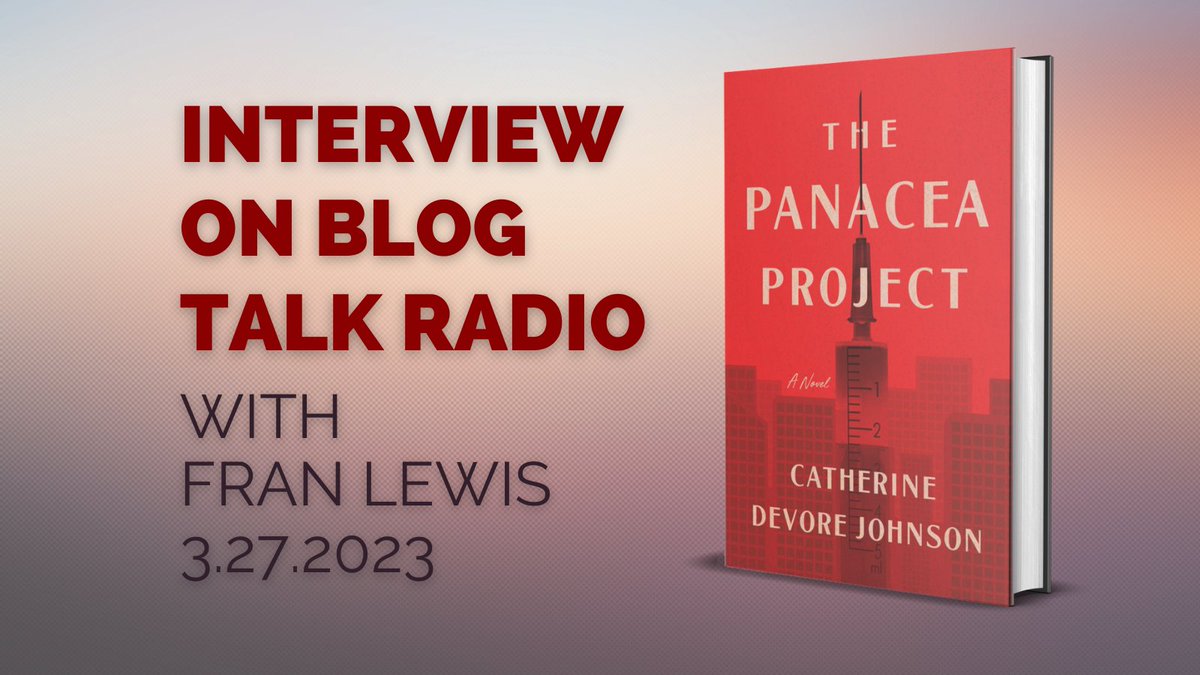 cdjohnsonauthor's tweet photo. Thank you Fran Lewis for hosting me on your Blog Talk Radio show on 3/27 to talk about my debut novel, The Panacea Project! https://t.co/dn1Y7c0018 #book #booktwt #WritingCommunity #authorscommunity #indieauthor https://t.co/Zn0YHj8gBC