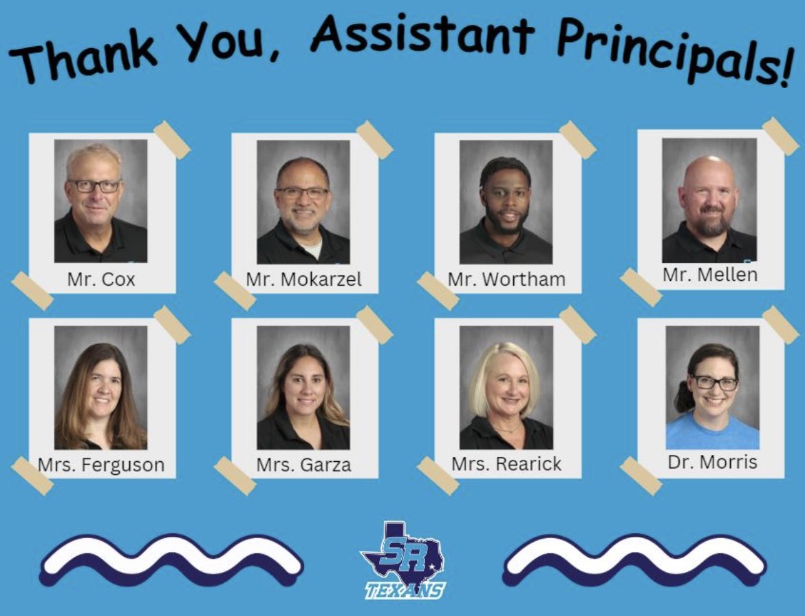 HAPPY ASSISTANT PRINCIPAL WEEK to our AMAZING SRHS assistant principals!🎉 We appreciate all you do for our Texan Family!🥳  ⁦<a href="/PasadenaISD_TX/">Pasadena ISD</a>⁩