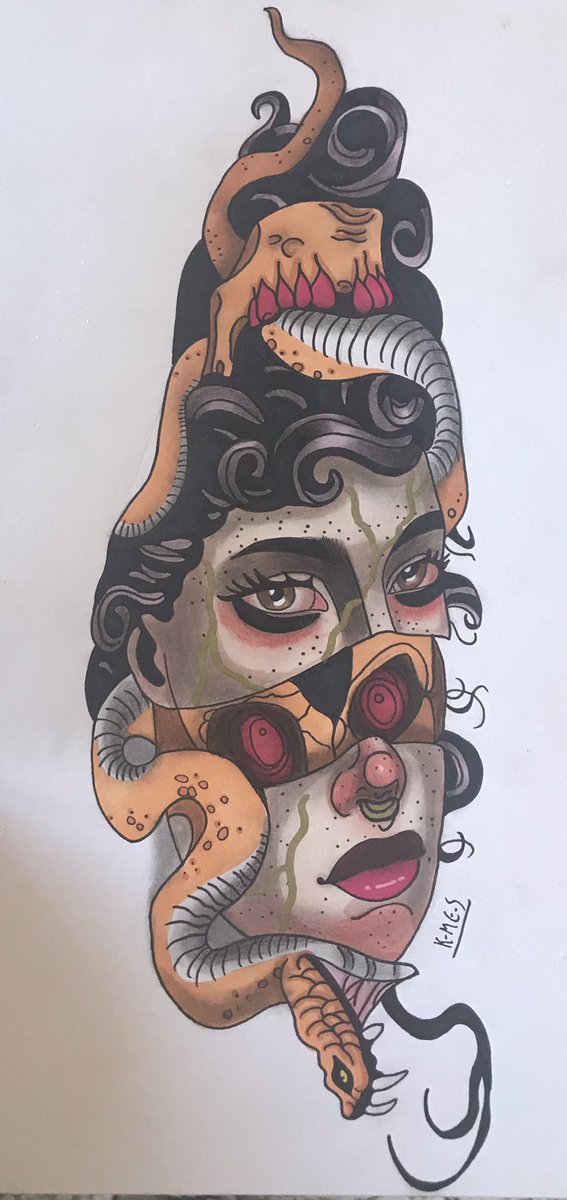 SP00KYKM's tweet photo. I haven’t been doing a lot of art work lately because my mental health but am getting back into it here few I’ve done https://t.co/E69FyGzroj