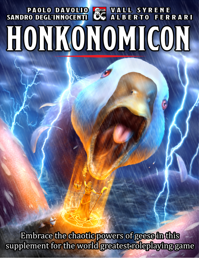 PaoloD00753435's tweet photo. We did a thing. 🦆 #honkonomicon
Available here on the #dmsguild: https://t.co/vzBJSrp1NO
@VallSyrene
#dnd #ttrpg #5e #goose #echidnadesign #VSPress #SIMIUSLUDENS #followthefool https://t.co/AMwJbfTQn6