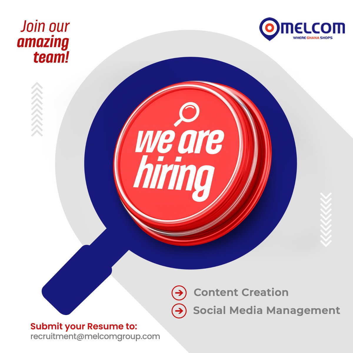 Are you a social media guru with a track record of driving engagement and growth? Or, are you a creative individual with a passion for content creation? Then send your CV to recruitment@melcomgroup.com to apply today!