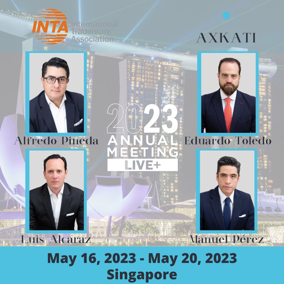 AxkatiLegal's tweet photo. Nuestros socios estarán del 16 al 20 de mayo en Singapur, donde se estará celebrando la reunión anual que organizada la @INTA, y en la que se tratarán los temas más relevantes sobre la #PropiedadIntelecual
#INTA #Singapore #IP #Lawyers #Lawfirm #ServicioLegal #AXKATI https://t.co/C1B24Bvoi0