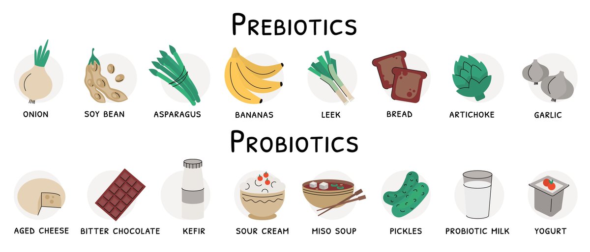 #HappyMonday #Twitter Friends! 🧘🏽‍♀️ 🥦 Which of these #prebiotics & #probiotics are you consuming daily❓🥑 👇🏽 Image: @BethFratesMD @sonu_monika @mvollmer1 @enricomolinari @Khulood_Almani @Hana_ElSayyed @enilev @lyakovet @HeinzVHoenen @IoTchannel @IoTCommunity #Health #Lifestyle