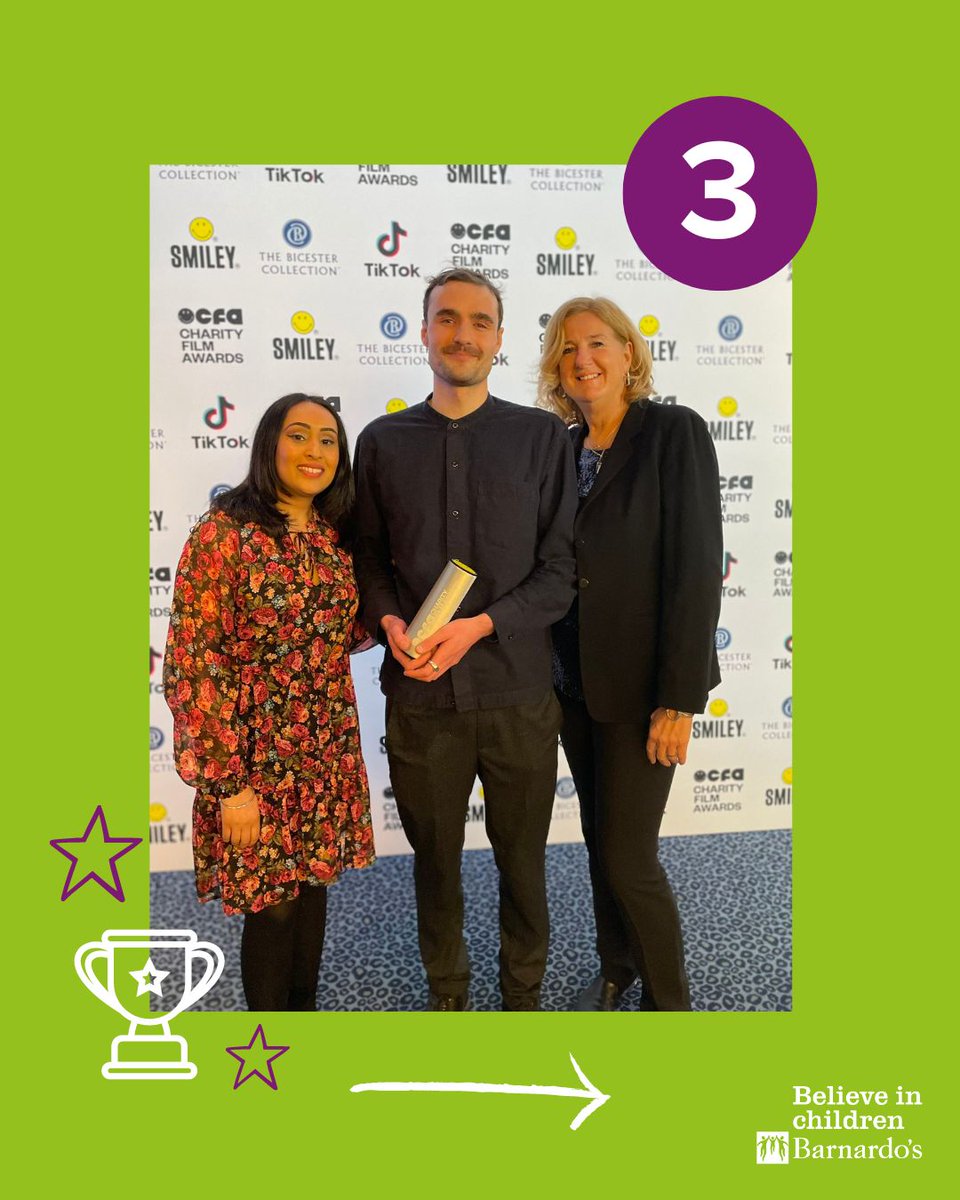 barnardos's tweet photo. π 3. We won a Smiley Charity Film Award for our brand film the #BigIF! A huge thank you goes out to all who voted for us! https://t.co/hVlyzDCbGF
