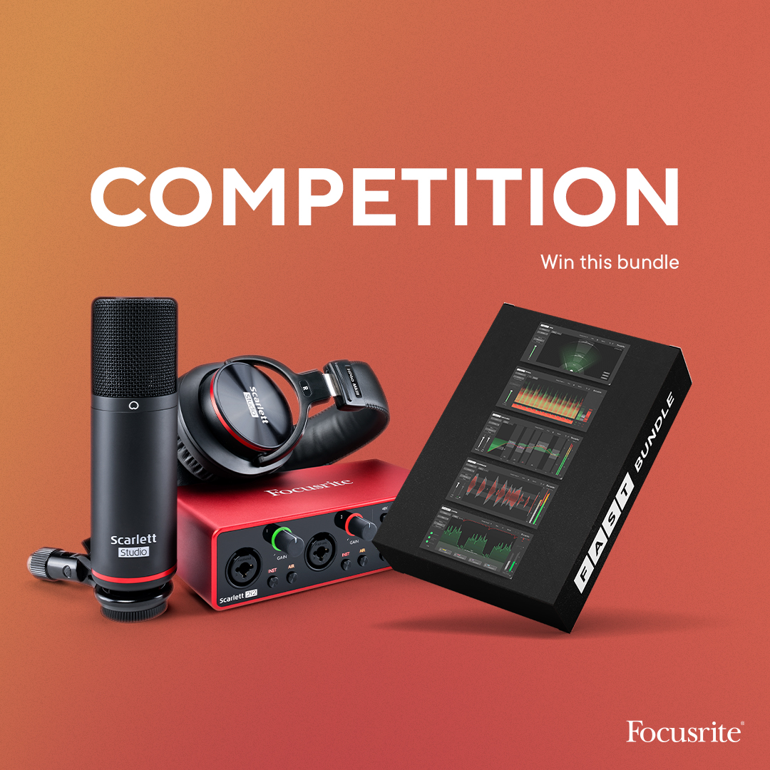 🎁COMPETITION!🎁

WIN a Scarlett 2i2 Studio bundle, including mic &amp; headphones plus the FAST Bundle.

To win...Sign up to our email list via the link below. Plus like and share this post, also don't forget to be following us!

Sign up - bit.ly/WIN_Scarlett2i…

(Closes 31st May)