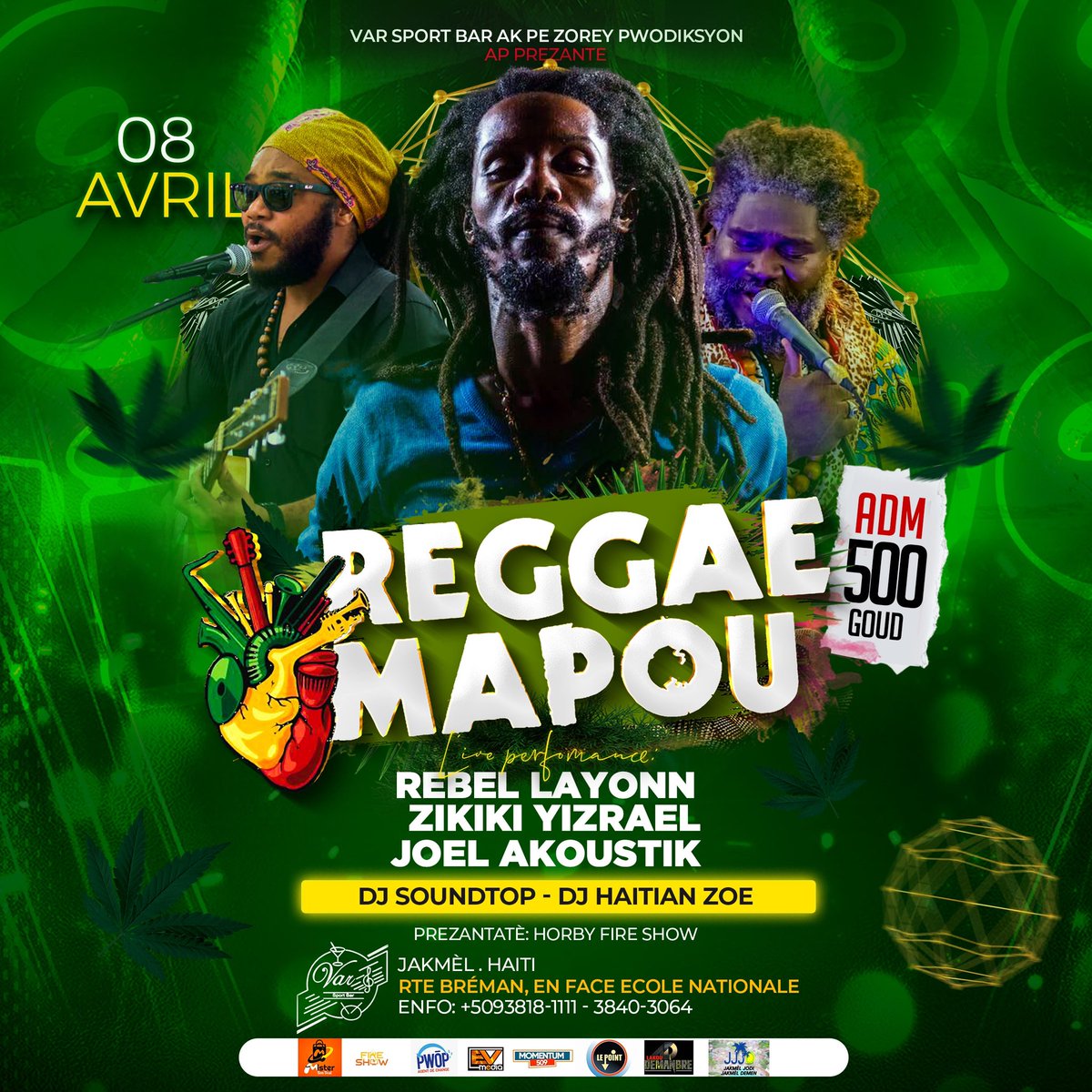 IngenieurElove's tweet photo. Pa di w pa t konnen,
 @var_sport_club ak Pè Zòrèy Pwodiksyon envite w vin pataje yon moman lanmou ak bon vibrasyon  ansanm ak
@rebellayonn @joelakoustik @zikiki_yizrael_rezistans  💚💛❤️

#rejwi #ayibobo #konesanssekle #vayblabon #lariared #lanmou #inite #reggaemapou💚💛❤️ https://t.co/gtidWL9mp2