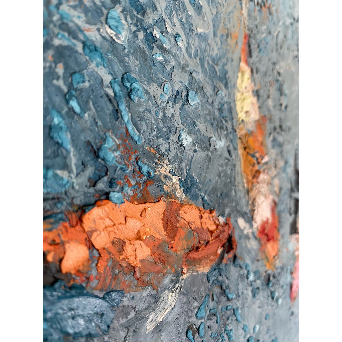 This is a close up detail of ‘Koi Study 18.2’ which will be for sale soon..#oilandcoldwaxpainting