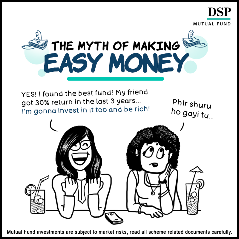 dspmf's tweet photo. #Buckबक - Conversations on investments, simplified for the common man.

Presenting Episode 1: The one where she fell for the myth of 'the best fund.'