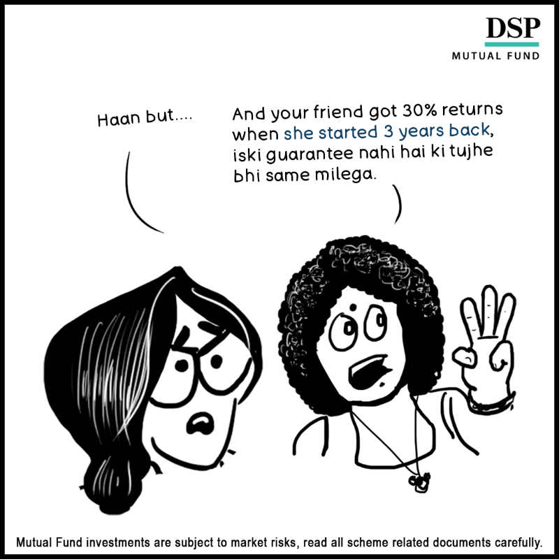 dspmf's tweet photo. #Buckबक - Conversations on investments, simplified for the common man.

Presenting Episode 1: The one where she fell for the myth of 'the best fund.'