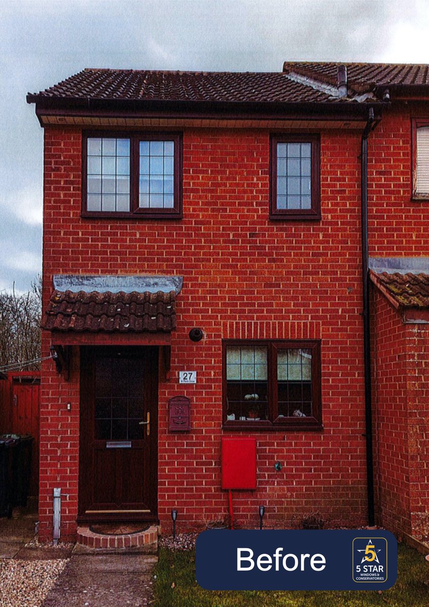 Windows5Star's tweet photo. New windows &amp; doors for a home in Evesham📍

This customer chose to have Anthracite grey flush casement windows from our Envisage range and a Rochester door from our Frontline collection.

#evesham #greywindows #homeimprovement https://t.co/C0F4D7zB4s