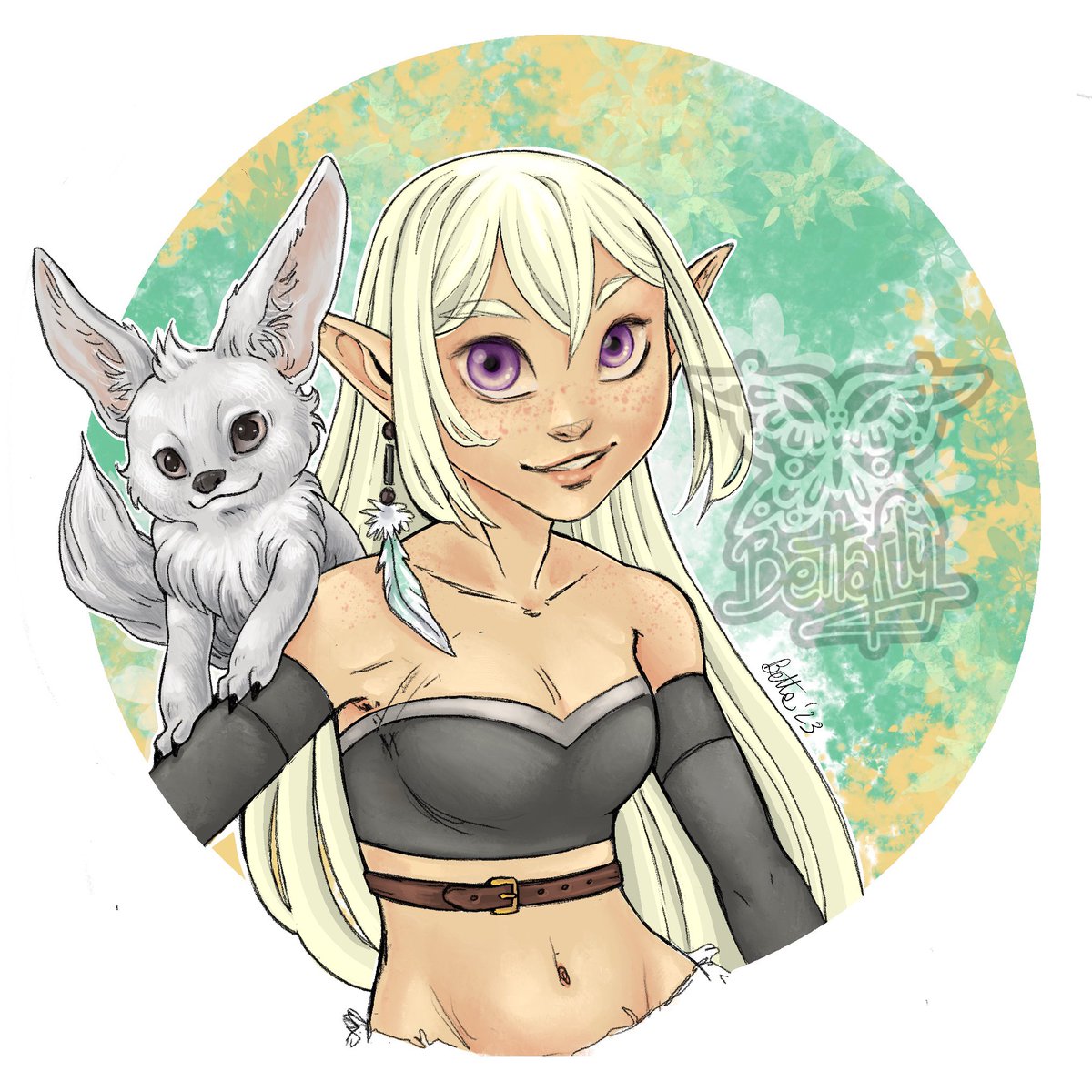 Bettafly's tweet photo. emergency commissions  update! In order to cover my kitty’s therapy expenses, COMMISSIONS ARE OPEN!.
Thanks to all the friends who helped me by getting a commission. I hope you will consider supporting me as well, please! 
#elf #fantasy #cutegirl #cuteelf #commission #familiar https://t.co/2IrAAWm5UE