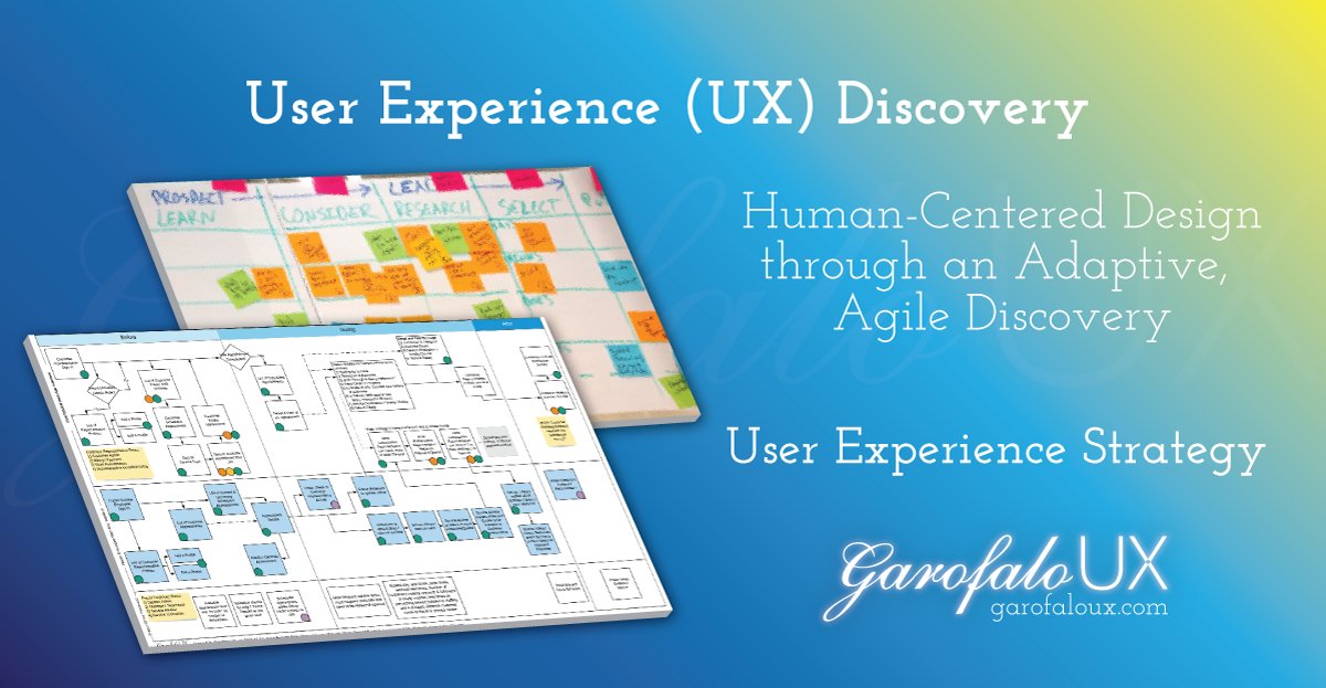 UX Discovery. User Experience Strategy. garofaloux.com #ux #userexperience #uxdesign #enterpriseUX #UXaaS #uxstrategy #uxconsulting #leanux #agileux #designthinking #uxsandiego #designthinking #userexperiencedesign