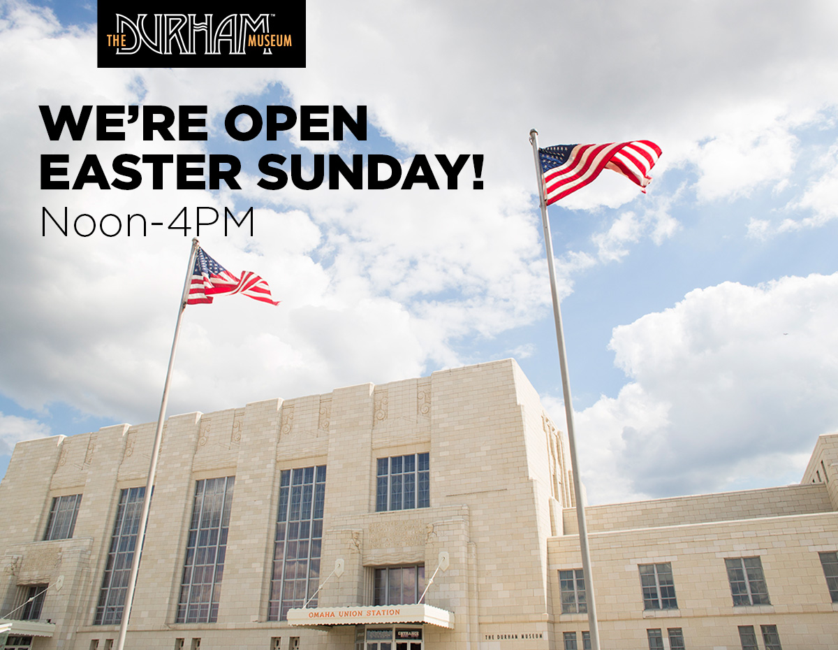 TheDurhamMuseum's tweet photo. A reminder that The Durham Museum will be OPEN on Easter Sunday (April 9), from Noon-4PM. Come check out everything the museum has to offer!
#DurhamMuseum #EasterSunday #Omaha https://t.co/HxR7Ghh1Rw