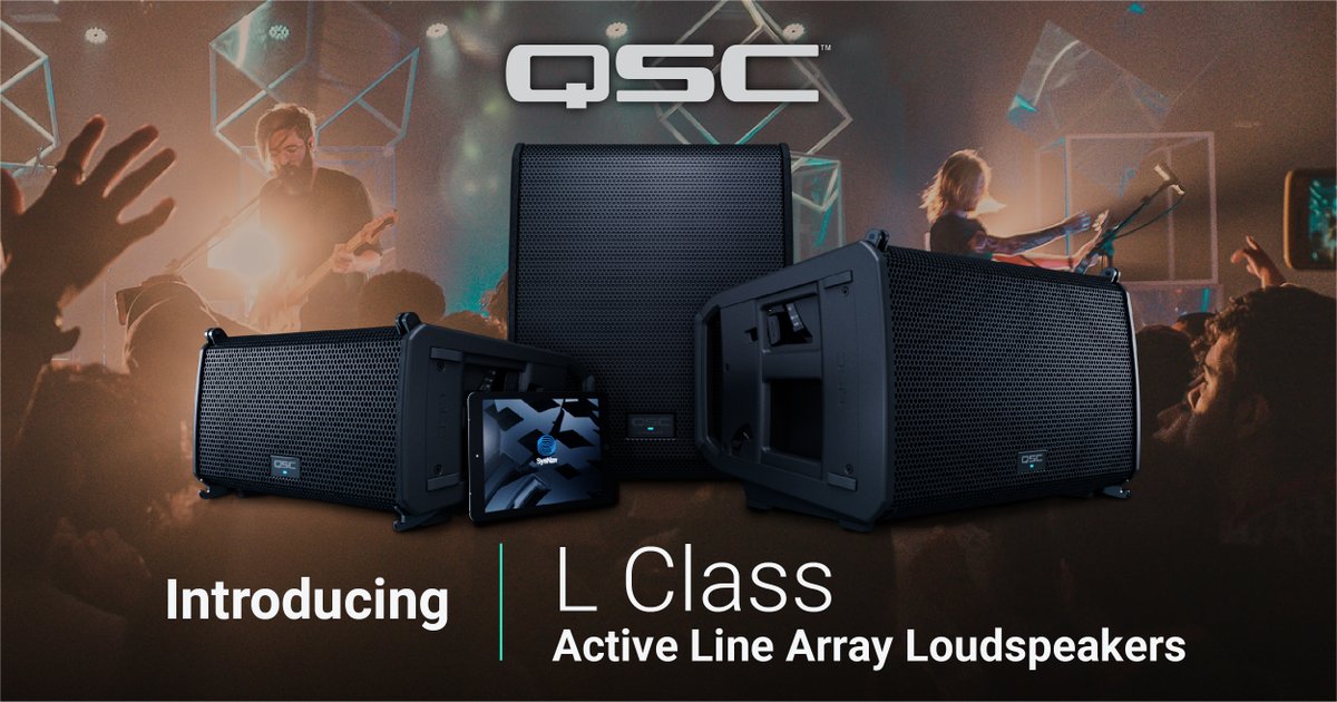 soundpro's tweet photo. Introducing the L Class Active Line Array Loudspeaker from QSC. The L Class represents the next generation of advanced, intelligent, active loudspeakers.

Learn more at: https://t.co/GLVVXfmAsl

#SoundPro #QSC #LClass https://t.co/vAUkH8WOgA