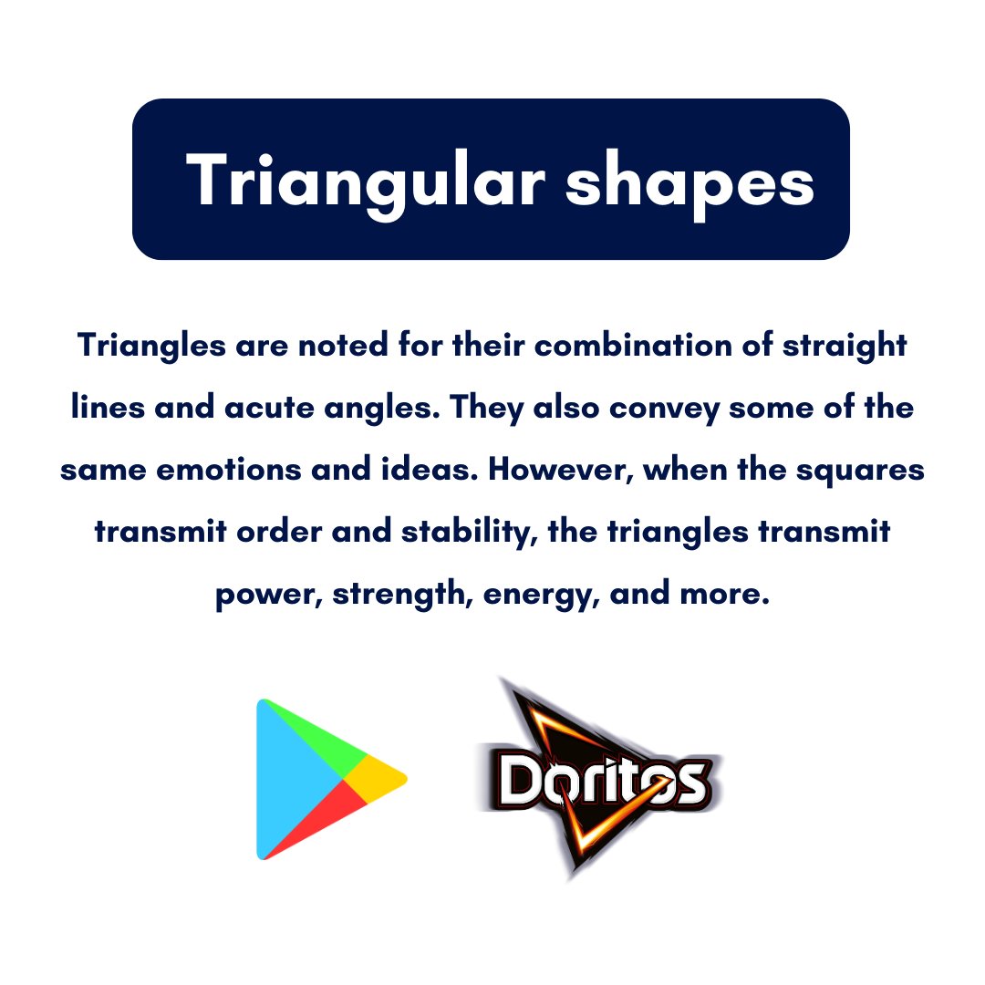 BrandComUS's tweet photo. A picture speaks a thousand words. The shapes of a logo can help forge a clearer emotional and psychological connection between your brand and consumers.

Today we will talk about the psychology of shapes in logos 🙌 

#Branding #MarketingDigital https://t.co/eUziNsKXlA