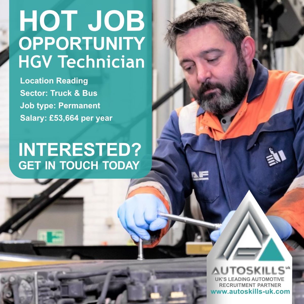 🔥HOT JOB🔥 

HGV Technician

Truck and Bus 

Salary - £53,664pa - Nights 

Location - Reading

Click here to apply:

buff.ly/3KvSivb

#automotive #readingjobs #reading