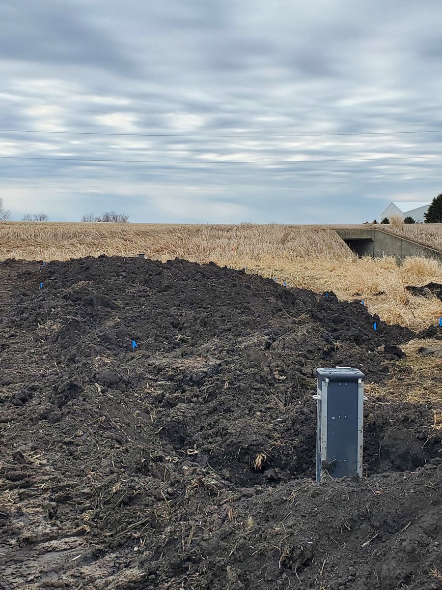 BooneRiver's tweet photo. Leveling and seeding left!  2 bios installed in Praire Creek/Boone river-one piece at a time! https://t.co/mYkfwzkuyJ