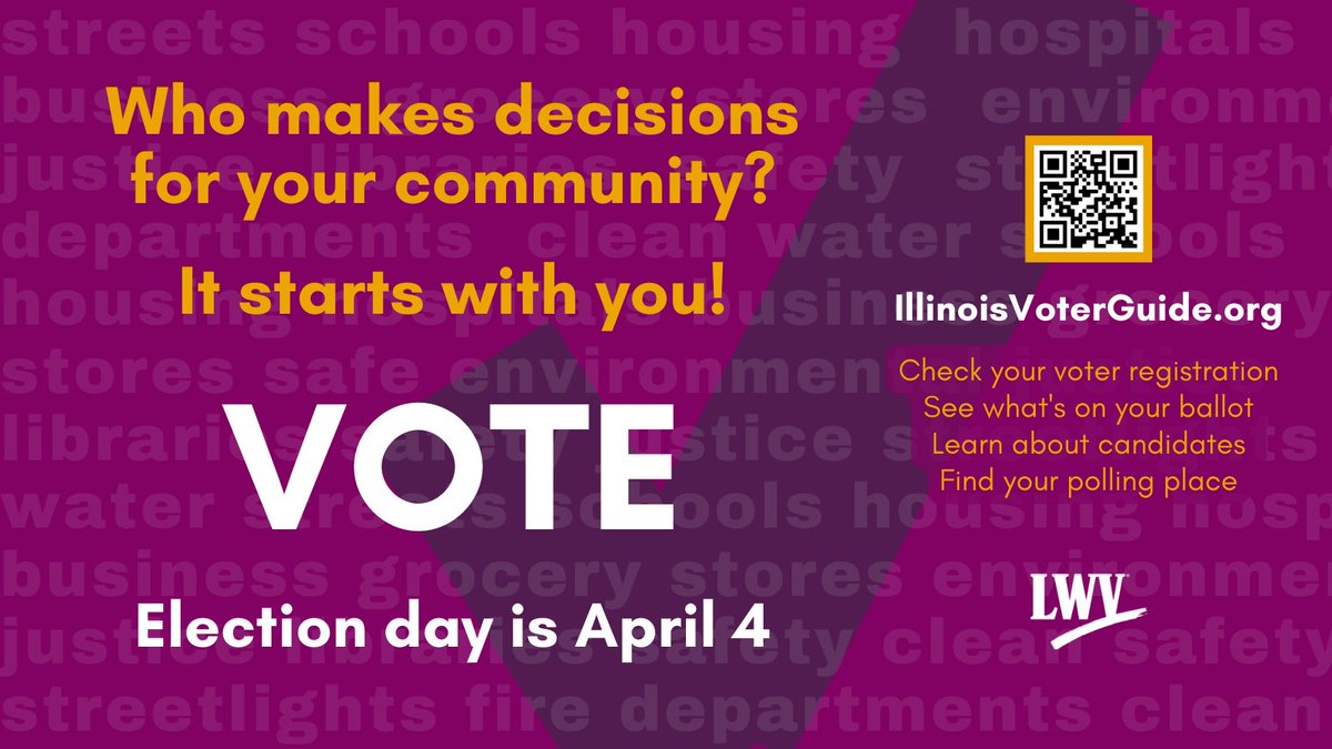 🎉🎉🎉 Tomorrow is #ElectionDay in Illinois! Are you ready to vote? Find your polling place, see what’s on your ballot, check on your voter registration, and more at IllinoisVoterGuide.org.