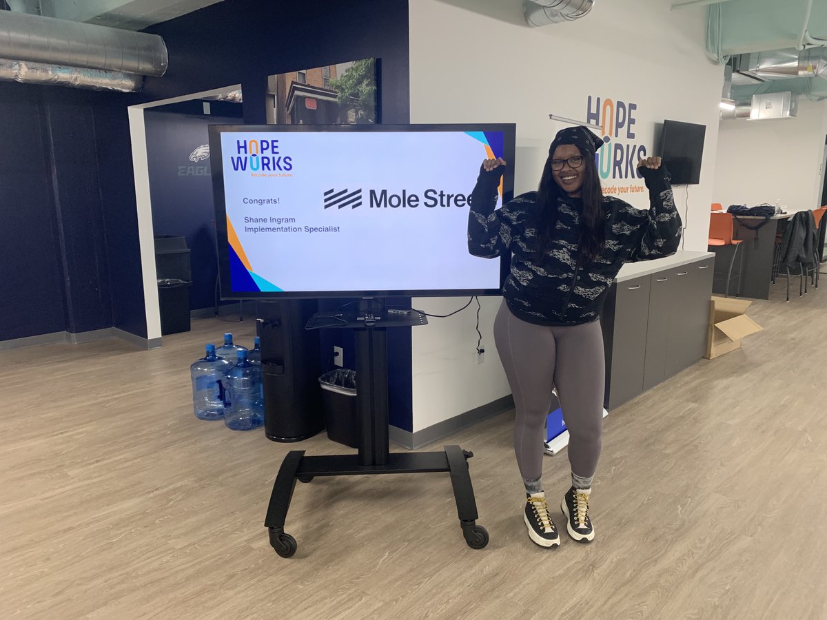 We are proud to announce that our first Kensington young professional has been placed in a full time job! Shane Ingram has been offered a position as an Implementation Specialist with <a href="/molestreet/">Mole Street</a>.

Please take a moment to congratulate Shane  🎉🎉 🎉